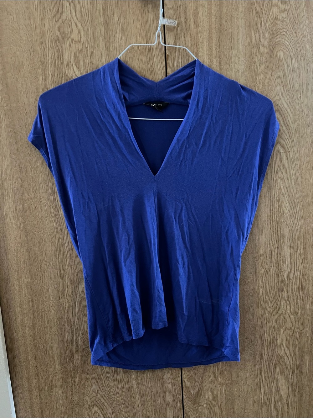 RW&CO. V-Neck Draped Camisole Top - Royal Blue